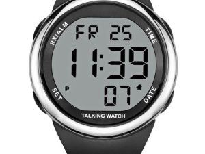 Men's Talking Atomic Watch, Jumbo LCD Face