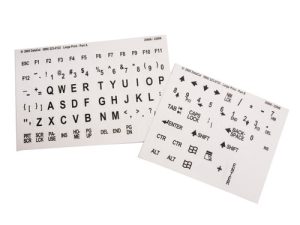 Large Computer Keyboard Stickers - Black on White