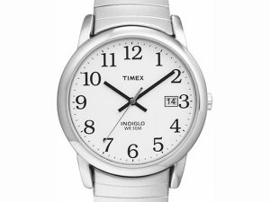 Timex Man's Silver Tone Watch with Date, Indiglo Light