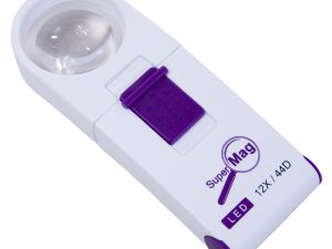 SuperMag 12X LED Lighted Pocket Magnifier - 1.4 Inch Lens