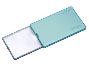 4X Eschenbach Square Compact Magnifier - 2 Inch Lens - Blue