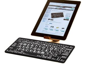 LargePrint White on Black - Mac Bluetooth Mini Keyboard