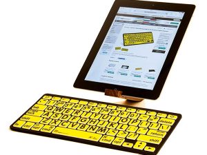LargePrint Black on Yellow - Mac Bluetooth Mini Keyboard