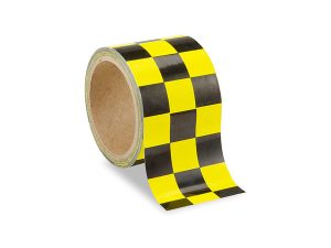 Low Vision Checkerboard Adhesive Tape: Yellow and Black - 3 Inch Wide