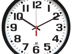 Chicago Lighthouse 16.5" Low Vision Quartz Wall Clock - White Face with Black Numbers