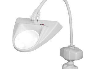 Dazor 3 Diopter LED Hi-Lighting Clamp Base Magnifier (30") - Dove Grey