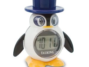 Talking Penguin Digital LCD Alarm Clock