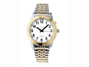 Two Tone Man's Talking Watch White Face - Choice of Voice