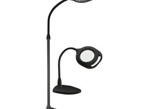 2X / 4X OttLite 2 in 1 LED Magnifier Floor and Desk Lamp Combo